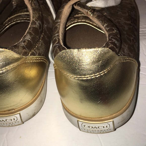 Coach sneaker gold signature C’s - Picture 2 of 4